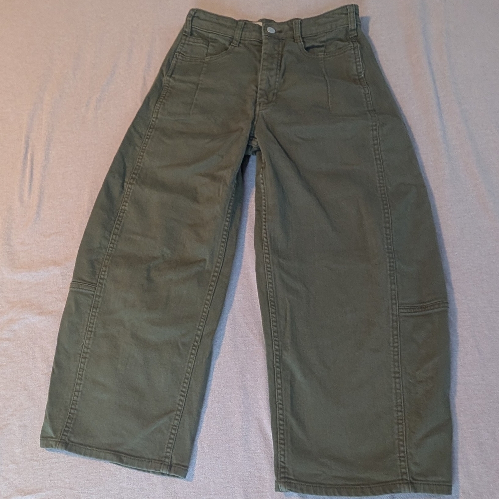 Pilcro - Green Barrel Pants - 25
